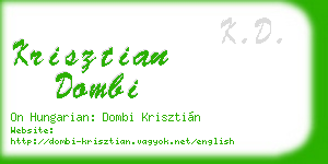 krisztian dombi business card